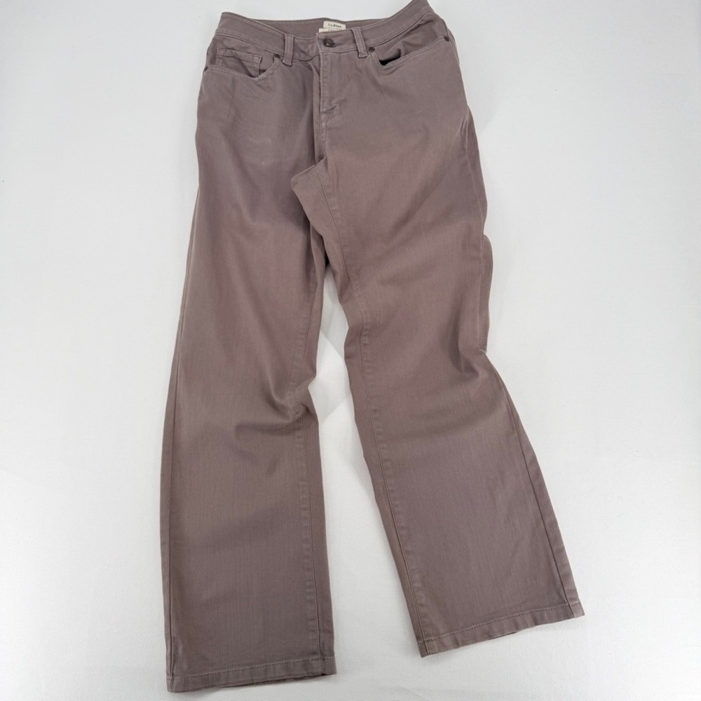 L.L. Bean Classic‎ Fit Straight Leg Pants 2 REG Mauve Taupe Good